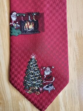 Necktie Botany 500 Santa Christmas Tree Holiday